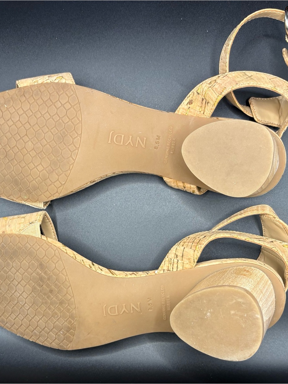 NYDJ Tan Cork-Accent Slide Sandals - Picture 4 of 6